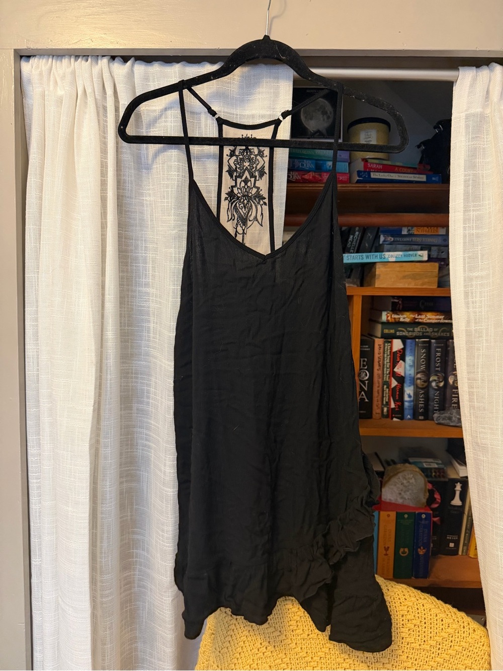 Tattoo detail mini dress/long tunic top